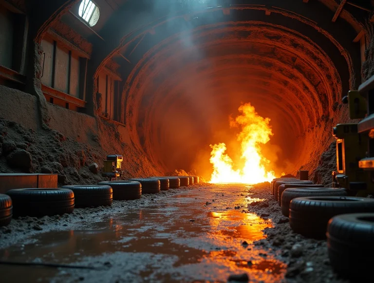 Полигон «Норникеля» для испытаний противопожарных систем в условиях шахты: автоматическое тушение, вентиляция, моделирование пожара