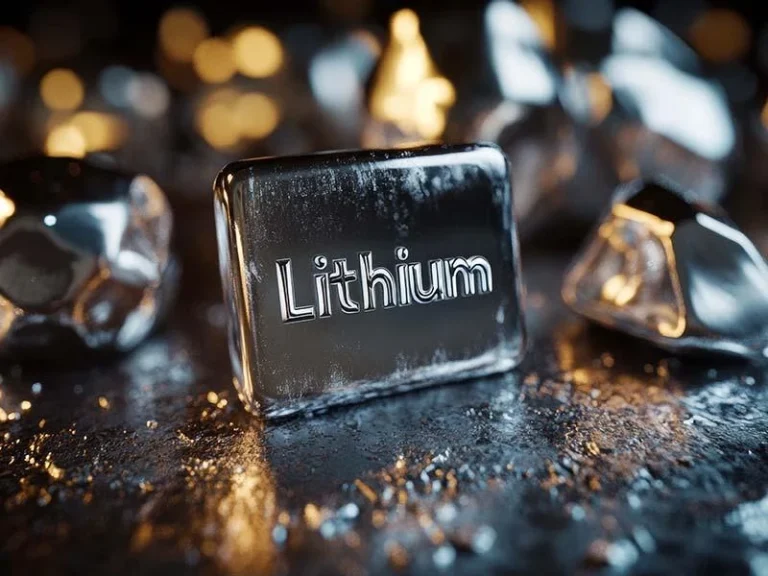 Слиток лития с надписью Литий — продукция «Полярного лития» для экспорта в Китай, сырьё для аккумуляторов и электромобилей