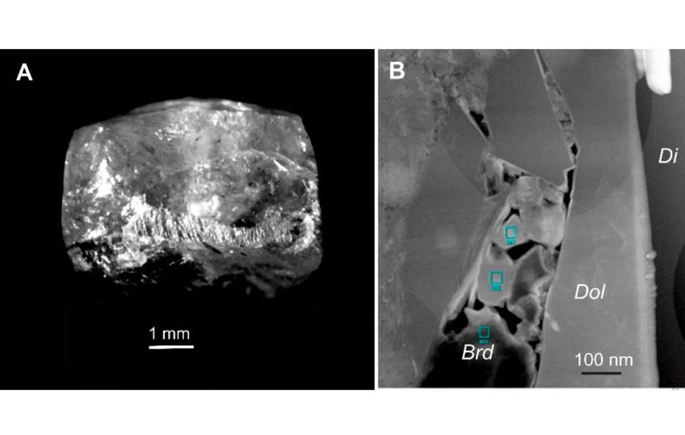 Брэдлиит в глубинных алмазах: открытие российских ученых, меняющее представления о мантии Земли.