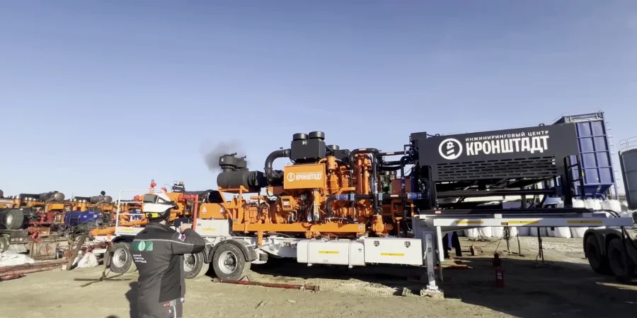 Российская насосная установка для гидроразрыва пласта испытания ГРП нефть инновации импортозамещение Кронштадт
