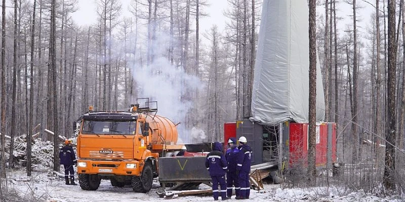 Российская буровая установка ZBO S15E на урановом месторождении в Бурятии