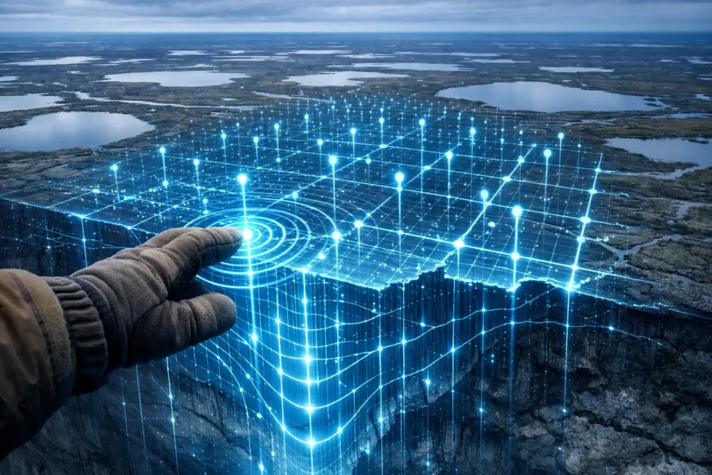 Интерактивная карта вечной мерзлоты Ямальского региона с данными мониторинга