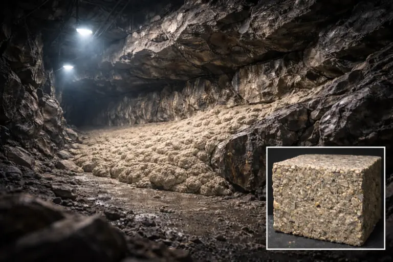 Композитный материал из техногенных отходов для заполнения шахтных выработок.